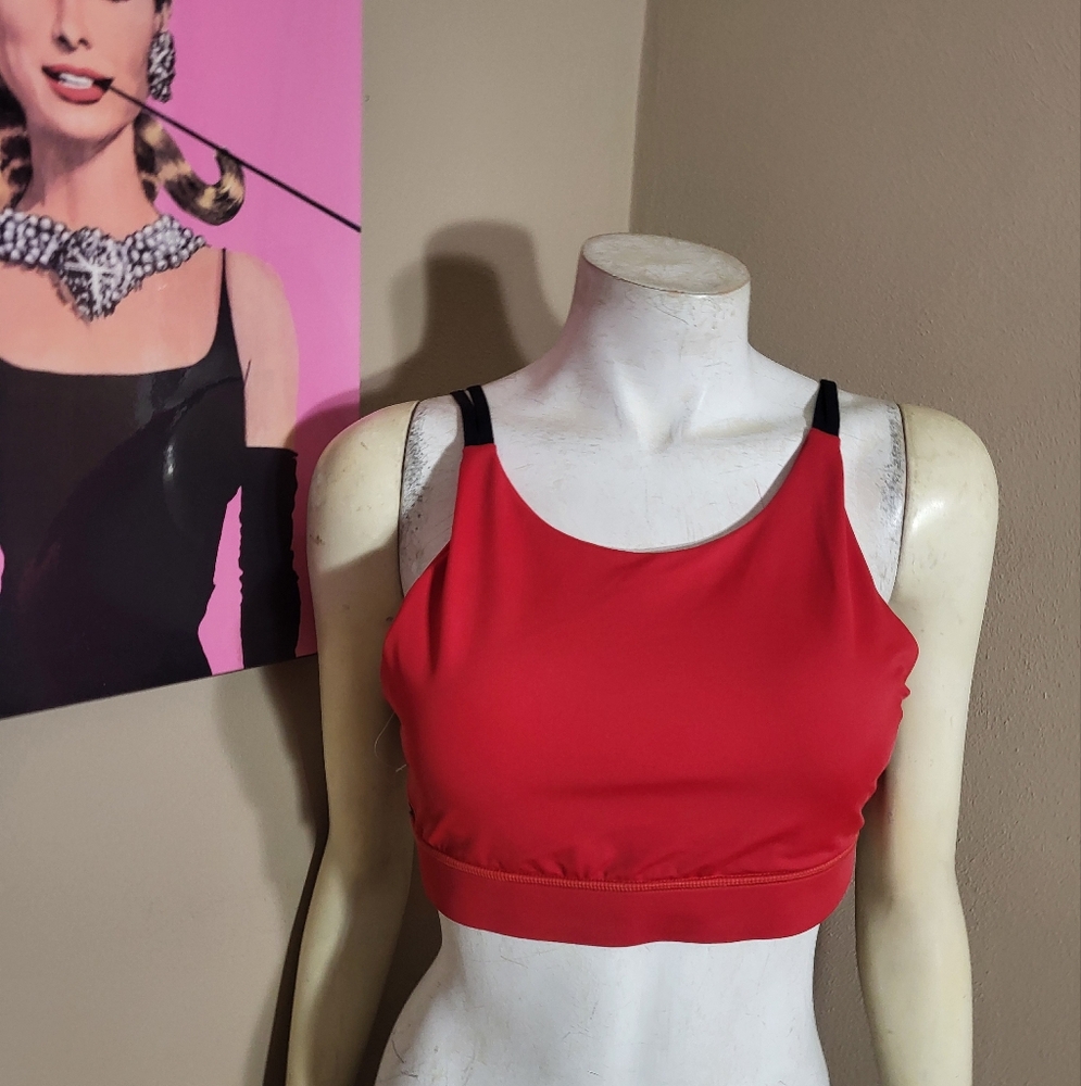 Urban Savage Black Red Stylish Sport Bra Sz L..in great condition...no holes,spo
